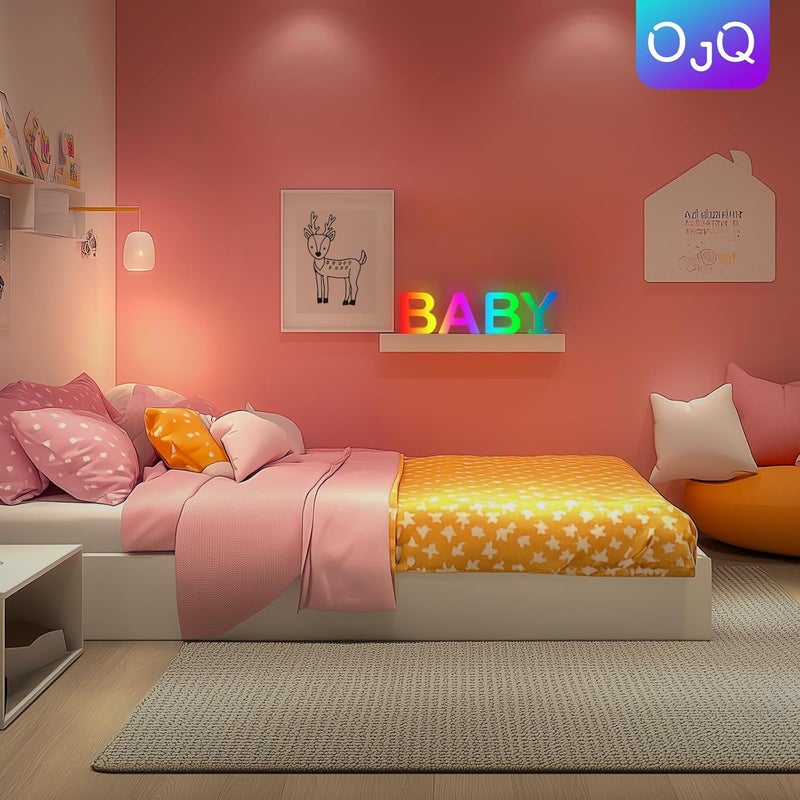 OJQ Light Up Letters LED Letter - Marquee Letters Room Decor Birthday Decorations Music Sync Color Change Colorful - Christmas Birthday Gifts for Girl - Teen Girls Gifts Party Home Wall Decor - Image 4